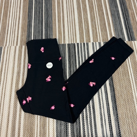 Pink Victoria’s Secret Yoga High Waist Floral Full Length Legging Size Small Wmn - Picture 1 of 10